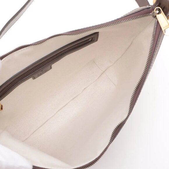 Gucci GG Supreme Monogram Web Small Ophidia Half Moon Hobo Brown - Picture 6 of 9